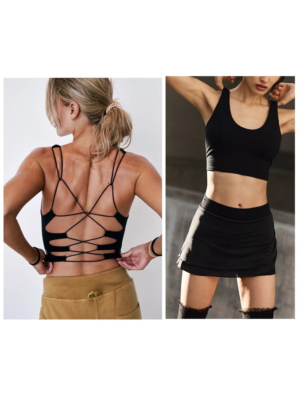 Free People FP Movement She's Got Rhythm Strappy Crisscross Back Crop Tank M